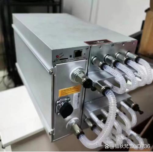 High-performance mining rig submerged in cooling liquid to maintain optimal temperature