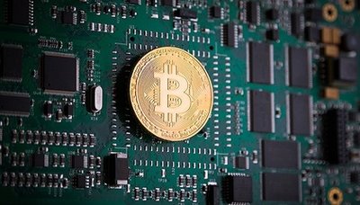 Close up of a mining rig showcasing the components
